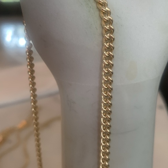 NEW HIGH END  Gold Plated Cuban Link Necklace 21” GIFT BOX - Picture 5 of 9